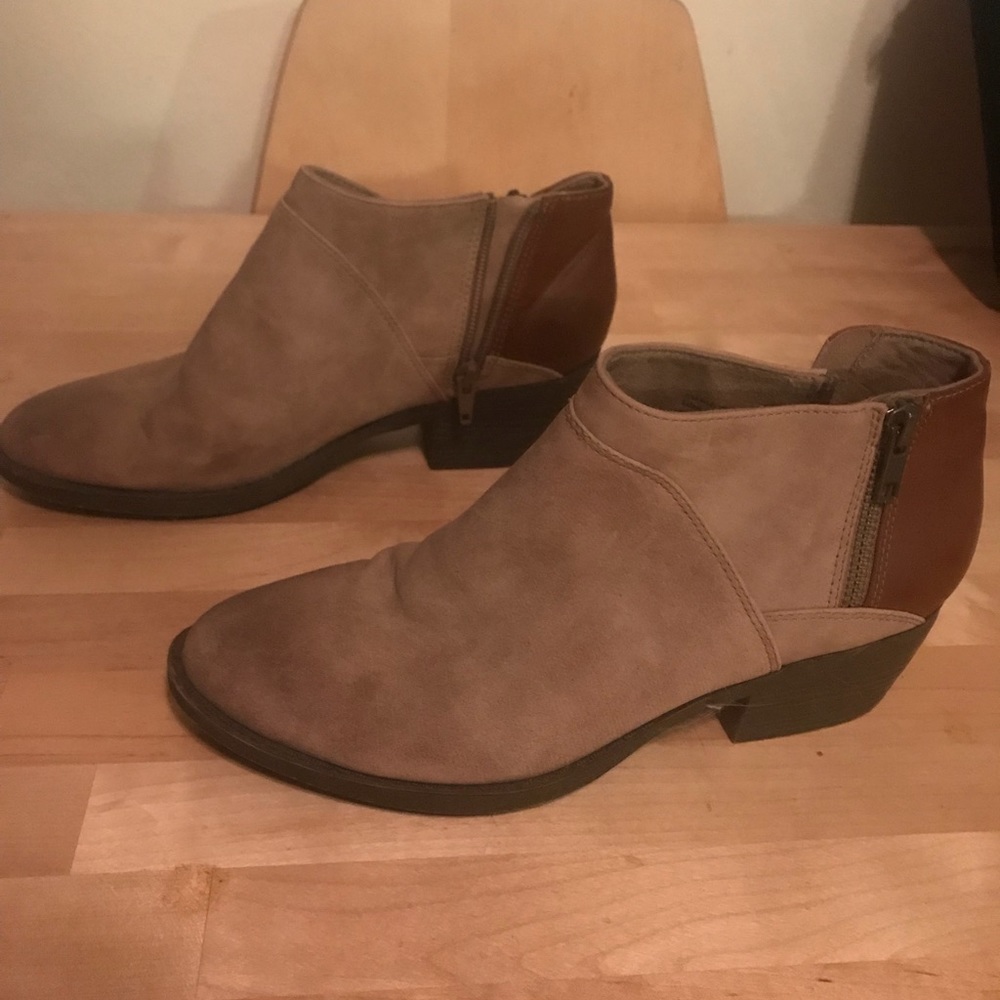 Suede and leather Booties.